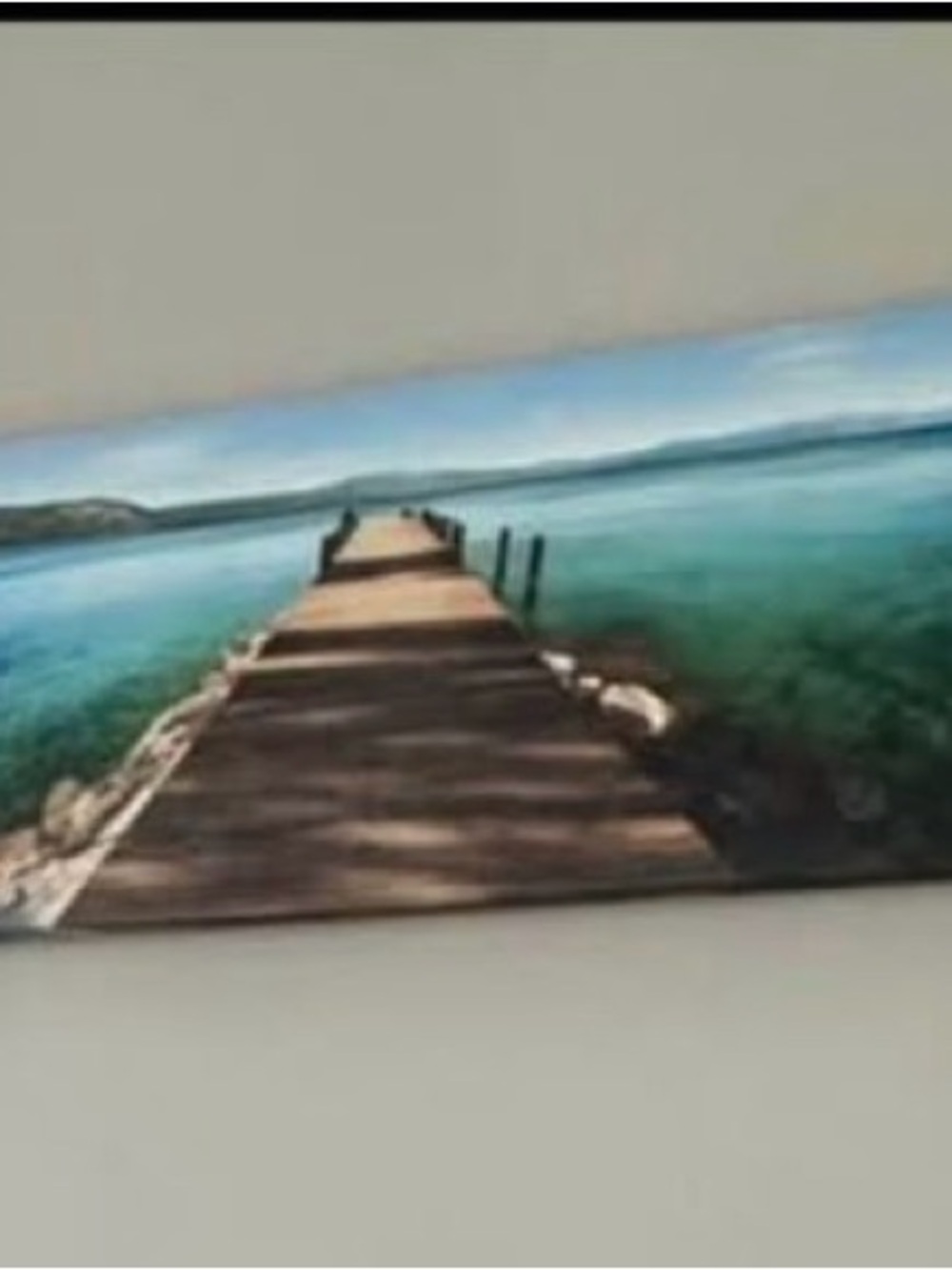 Santiago - Hues of Blue Gallery wrapped canvas by Natalie Mikaels